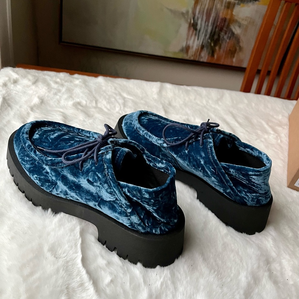 Free People Convertible Velvet Oxfords Size 9US/39EU Disco Indigo New with Box